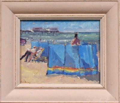 PAUL DARLEY; oil on board 'Easterly Cromer', signed and titled verso, 19 x 23.5cm, framed.