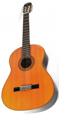 A cased Marina Mk 14 six-string acoustic guitar, length 101cm.