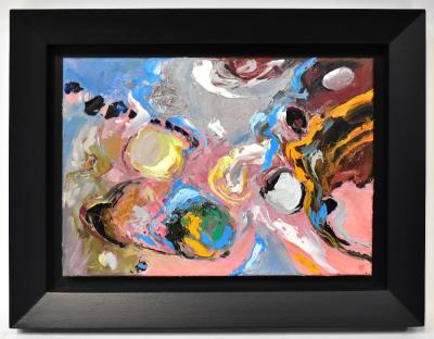 FRIEDA HUGHES; oil on canvas, 'Salt Pools', 25.5 x 35.5cm, framed.