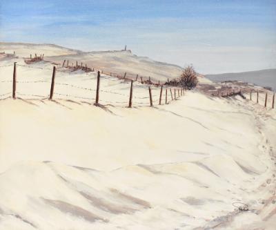 JOHN PELLOWE; oil, 'Pots n Pans Saddleworth', 38 x 51cm.