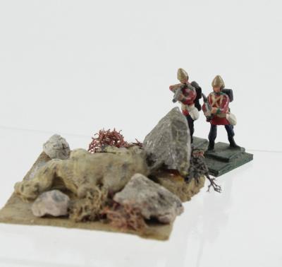 A quantity of miniature hand-painted military figures to include Napoleonic War Russian Infantry and the Sudan/Zulu War British Infantry and Light Cavalry and Zulu Warriors, height of each figure 25mm (2).