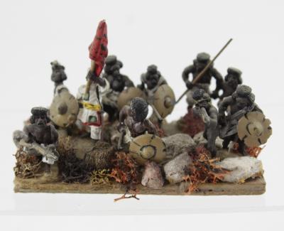A quantity of miniature hand-painted military figures to include French Napoleonic War and War in Sudan Dervish Infantry, height of each figure 25mm (2).
