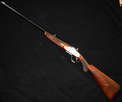 An Alexander Henry of Edinburgh .450 calibre falling block rifle.