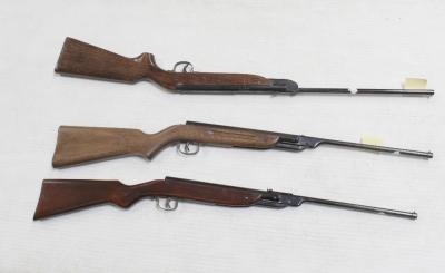 A Webley Ranger .177 break-action air rifle, a Diana Model 22 .22 break-action air rifle and a Webley Junior .117 break-action air rifle (3).